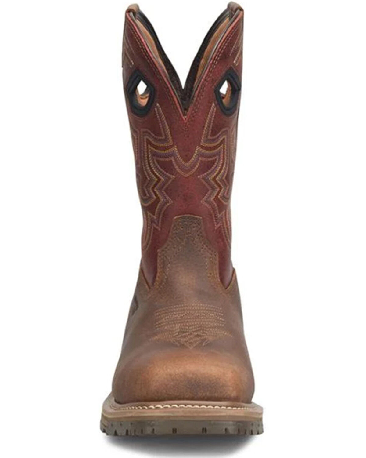 Image #4 - Double H Men's 11" Brock Western Work Boots - Composite Toe, Red, hi-res