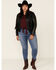 Liberty Wear Women's Black Fringe Snap Sheep Napa Jacket - Plus, Black, hi-res