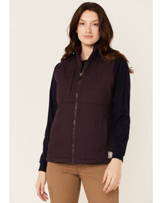 Ariat Women's Plum Perfect Rebar Duracanvas Insulated Zip-Front Work Vest , Purple, hi-res