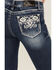 Image #2 - Grace in LA Women's Medium Wash Mid Rise Geo Pocket Stretch Bootcut Jeans, Medium Wash, hi-res