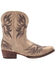 Roper Women's Amelia Western Booties - Snip Toe, Tan, hi-res
