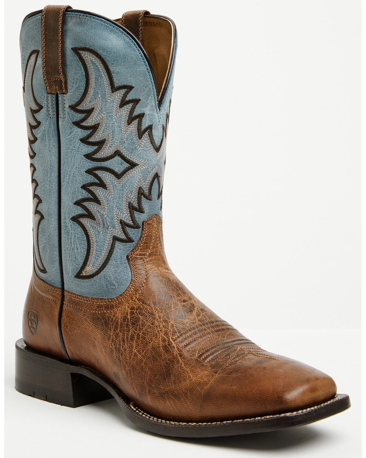 Image #1 - Ariat Men's Cattle Creek Western Boots - Broad Square Toe, Brown, hi-res