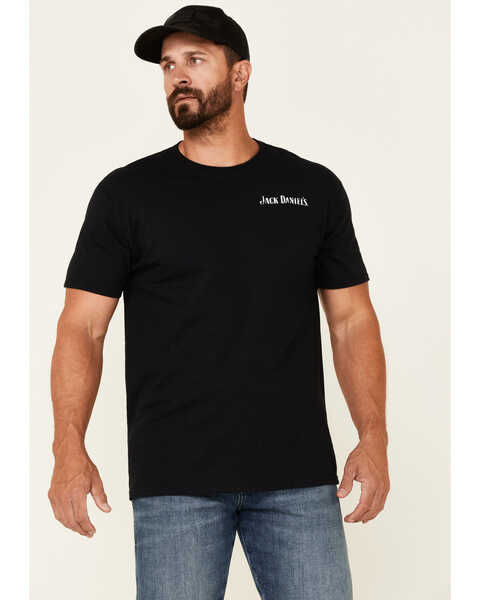Jack Daniels' Men's Black Vintage Back Graphic Short Sleeve T-Shirt , Black, hi-res