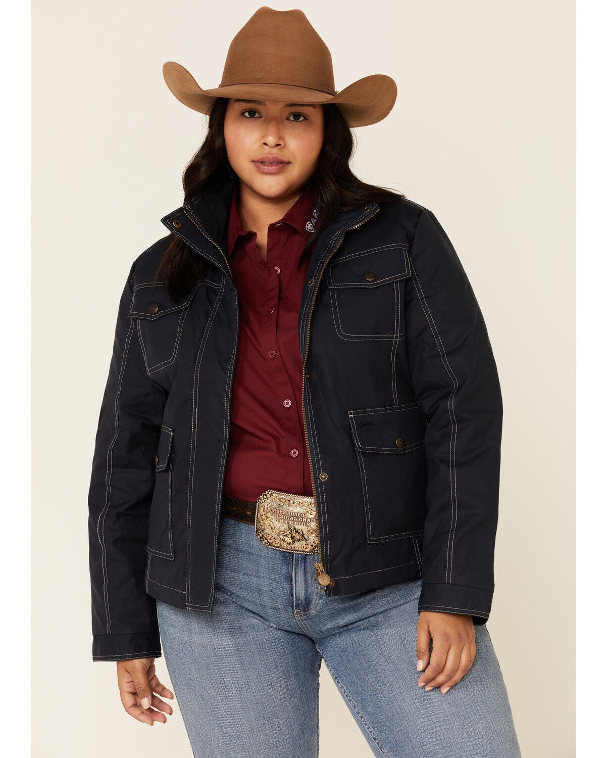 Image #1 - Outback Trading Co. Women's Contrast Stitch Lightweight Insulated Jacket - Plus, , hi-res