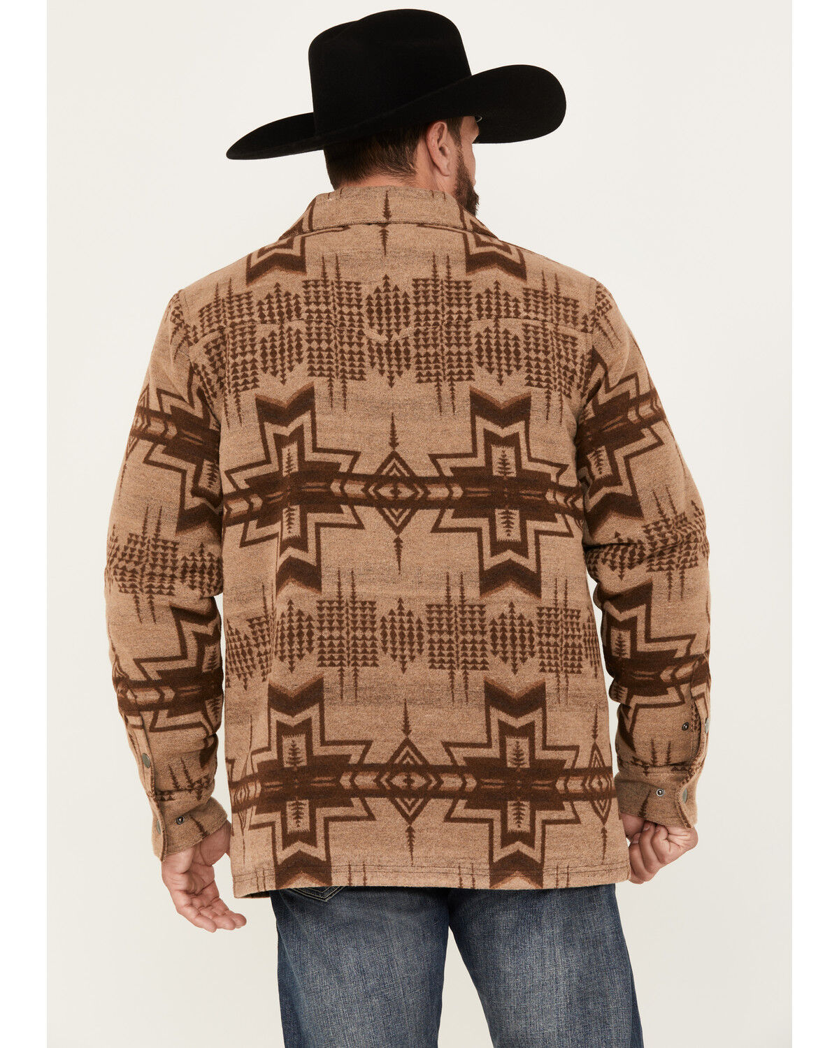 Image #4 - Powder River Outfitters by Panhandle Men's Commander Multicolor Snap Wool Jacket, , hi-res