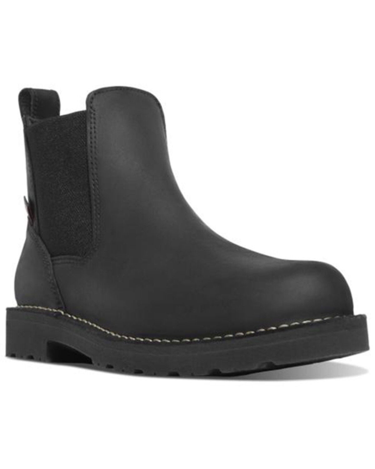 Danner Men's 6" Bull Run Chelsea Wedge Work Boots - Soft Toe, Black, hi-res