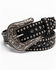 Shyanne Women's Zig Zag Bling Belt, Black, hi-res