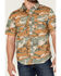 Image #3 - Brixton Men's Charter Camo Print Utility Button Down Western Shirt , Camouflage, hi-res