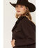 Image #2 - Wrangler Women's Sherpa Lined Button-Down Coat, Brown, hi-res