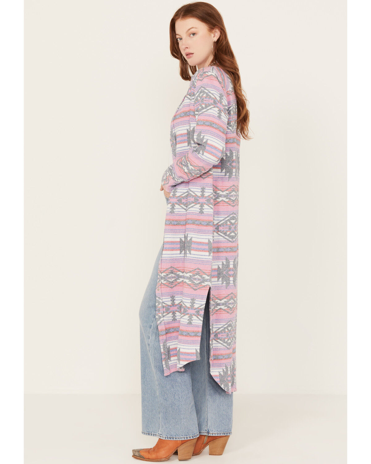 Image #2 - Wrangler Retro Women's Long Sleeve Snap Duster Shacket, Multi, hi-res