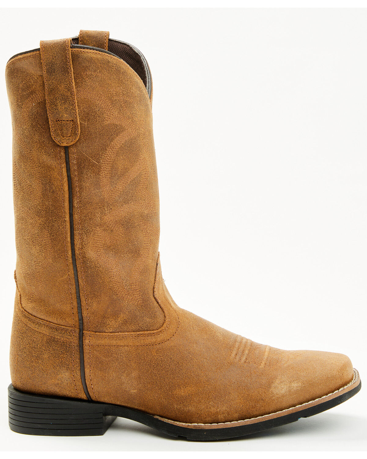 Image #2 - Roper Men's Monterey Roughout Western Boots - Square Toe, Tan, hi-res