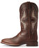 Ariat Men's Solado VentTEK Western Performance Boots - Broad Square Toe, Dark Brown, hi-res
