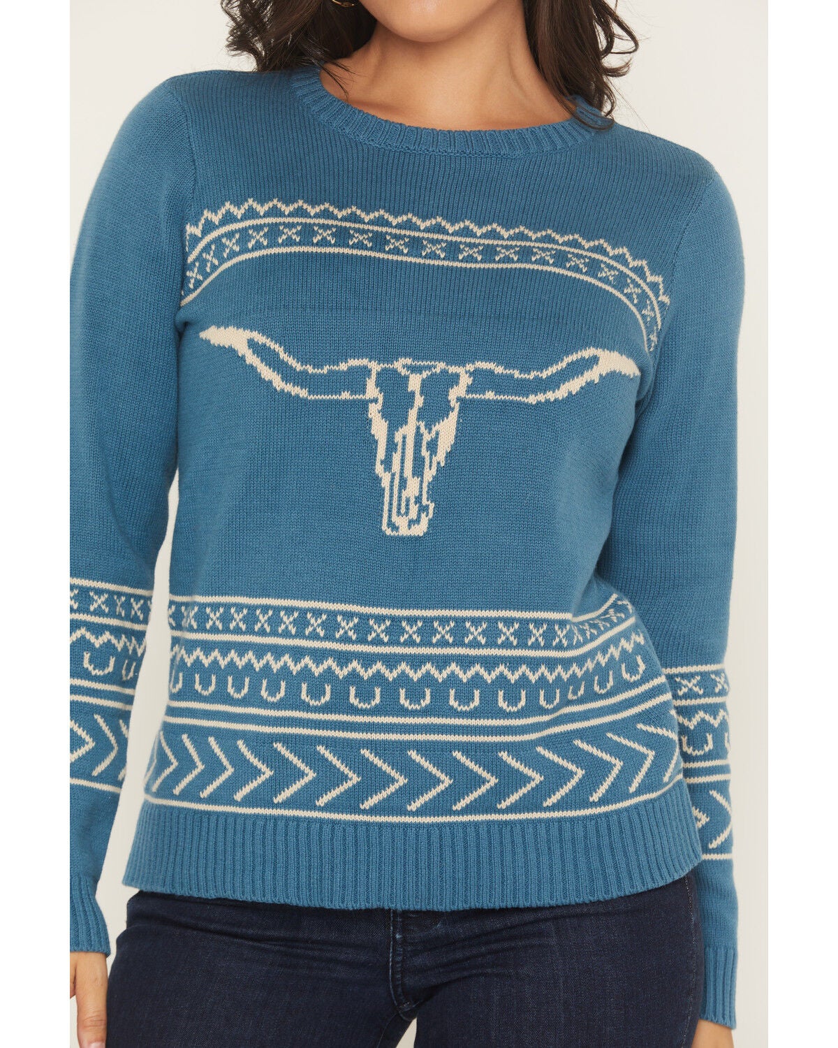 Image #3 - Cotton & Rye Women's Steerhead Sweater, Blue, hi-res