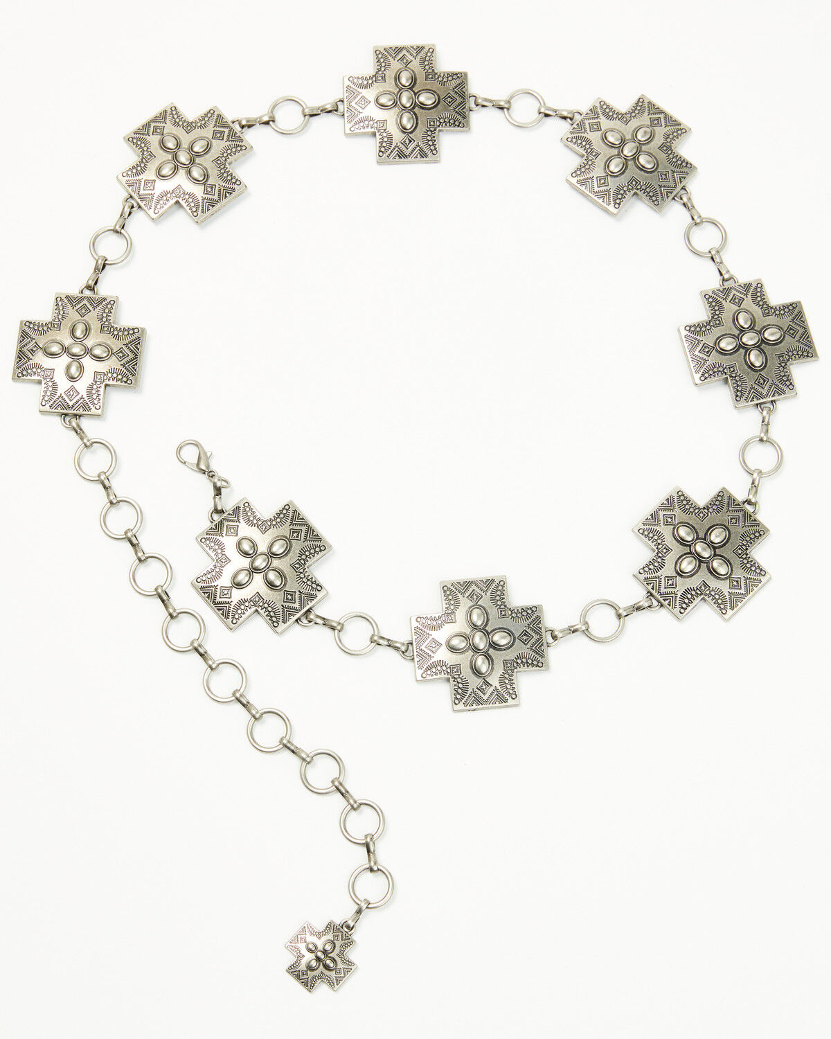 Image #2 - Shyanne Women's Remi Cross Chain Belt, Silver, hi-res