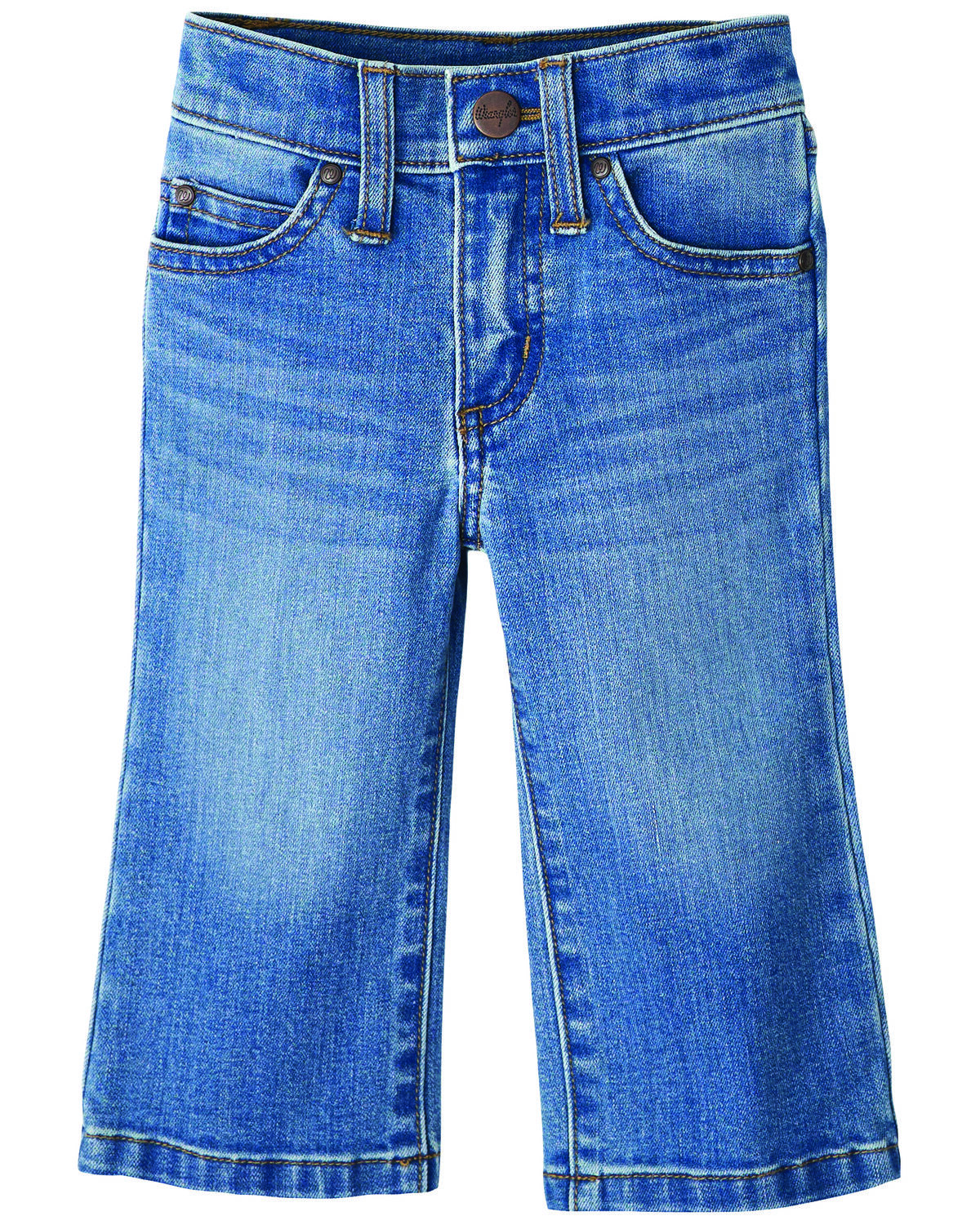 Image #1 - Wrangler Infant Boys' Light Wash Straight Stretch Denim Jeans, Light Wash, hi-res