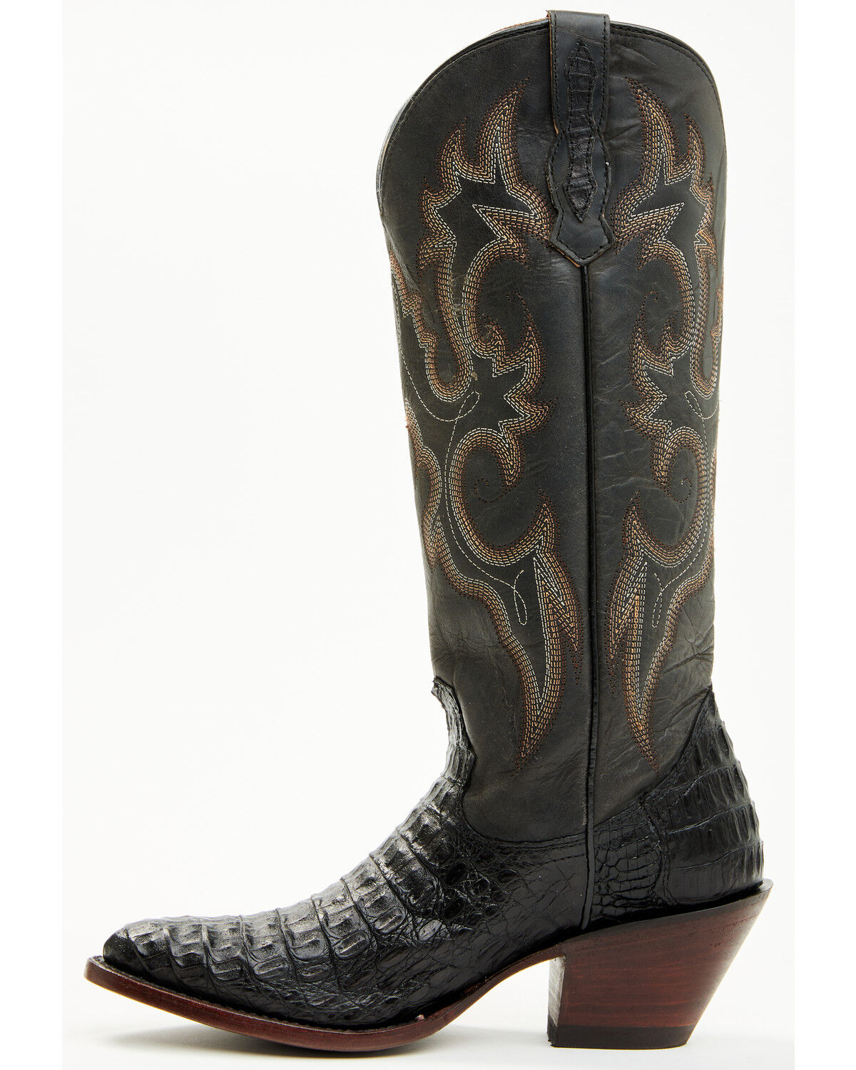 Image #3 - Shyanne Women's Layla Exotic Caiman Western Boots - Round Toe, Black, hi-res