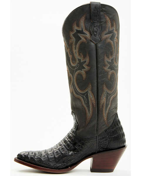 Image #3 - Shyanne Women's Layla Exotic Caiman Western Boots - Pointed Toe , Black, hi-res