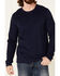 Image #3 - North River Men's Moleskin Crew Long Sleeve T-Shirt, Blue, hi-res