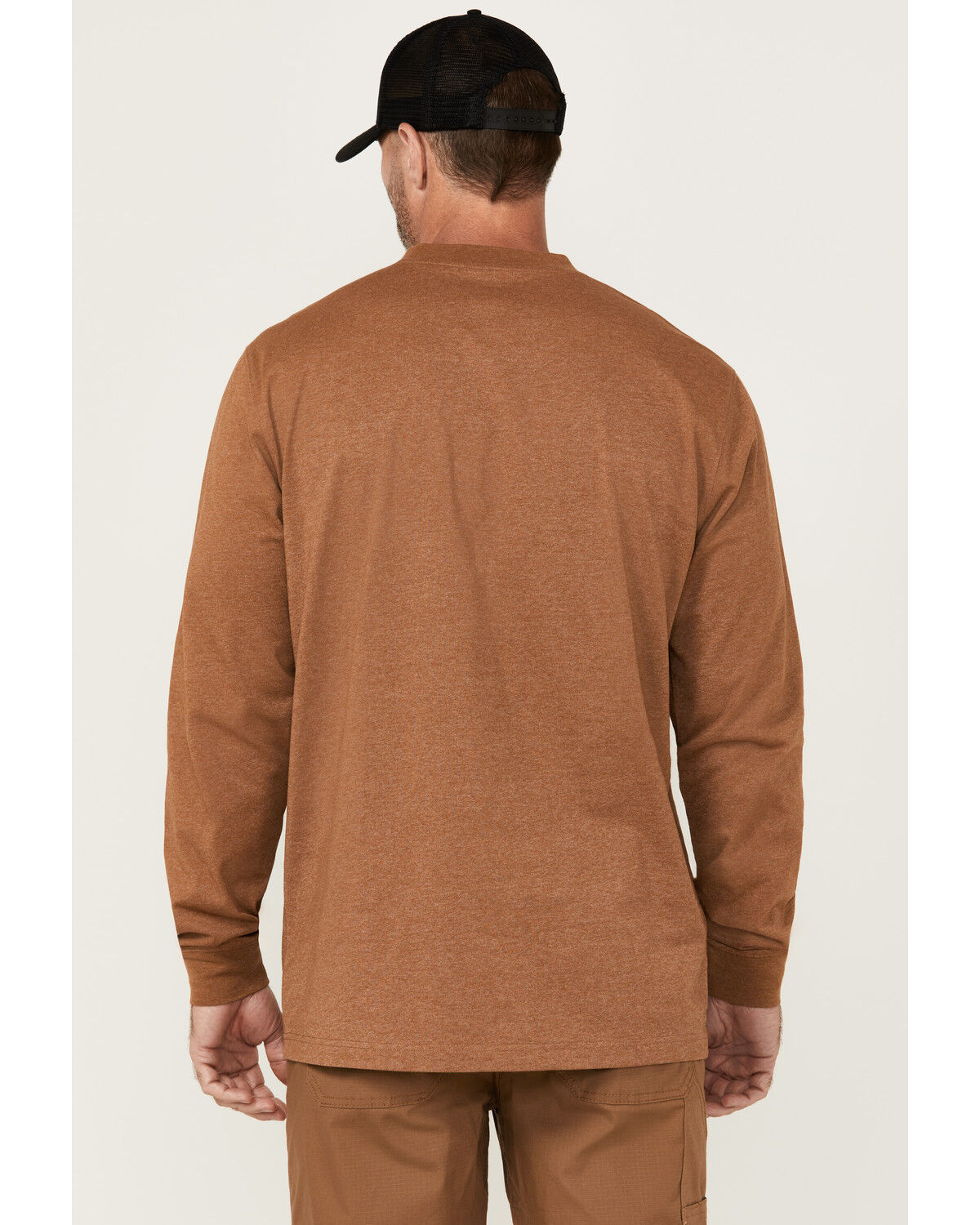Image #4 - Hawx Men's Forge Long Sleeve Work T-Shirt, Rust Copper, hi-res