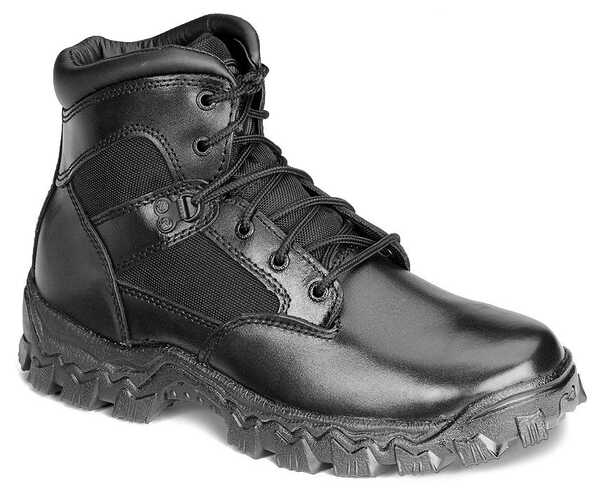 Image #1 - Rocky Men's 6" AlphaForce Lace-up Waterproof Duty Boots - Round Toe, Black, hi-res