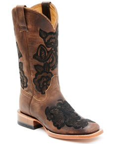 Shyanne Women's Mabel Western Boots - Wide Square Toe, Brown, hi-res