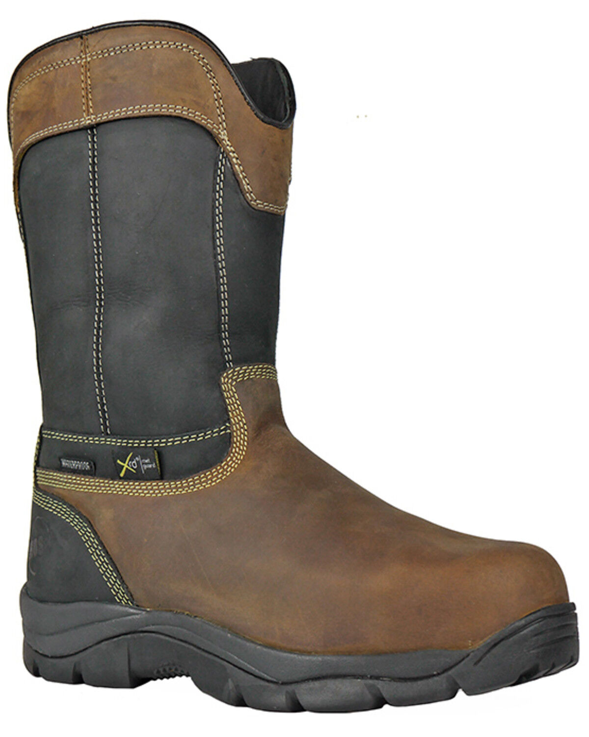 Image #1 - Hoss Men's Slag Waterproof Metguard Wellington Work Boots - Composite Toe, Brown, hi-res