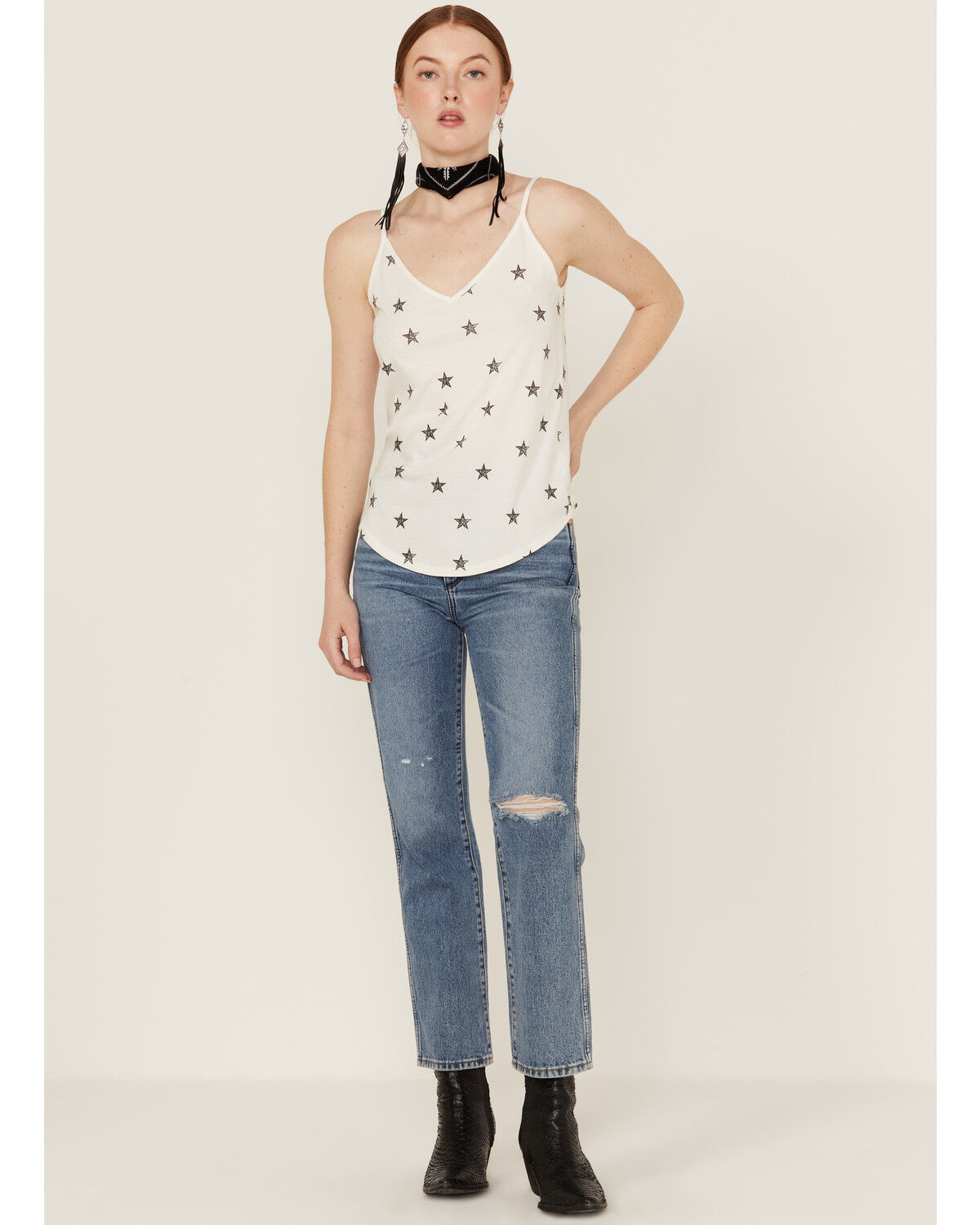 Image #4 - Shyanne Women's Star Print Cami, White, hi-res