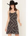 Image #1 - Idyllwind Women's Blackmoor Bandana Print Mesh Mini Dress, Black, hi-res