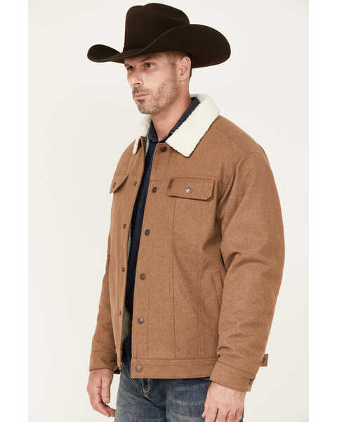 Image #2 - Cinch Men's Wool Sherpa Lined Concealed Carry Jacket, Brown, hi-res