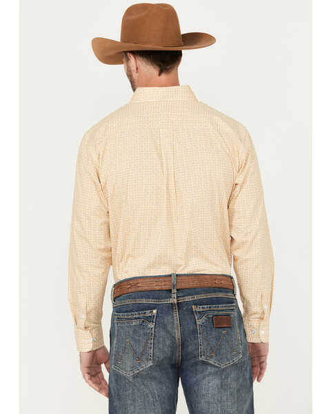 Image #4 - Panhandle Select Men's Geo Print Long Sleeve Button-Down Western Shirt, Yellow, hi-res