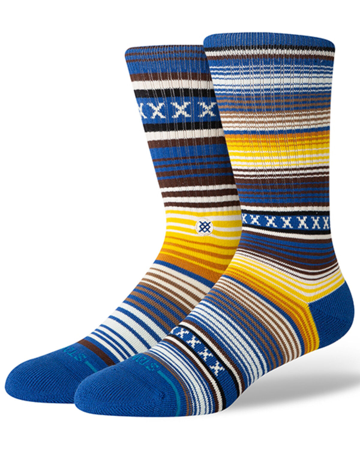 Image #1 - Stance Men's Curren Crew Socks, Blue, hi-res