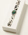 Image #2 - Shyanne Women's Steer Head and Turquoise Chip Genuine Leather Cuff, Turquoise, hi-res