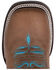 Image #6 - Ferrini Women's Ella Cross Western Boots - Broad Square Toe, Brown, hi-res