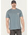 Image #1 - Thorogood Men's Vintage Wash Short Sleeve Pocket Work T-Shirt, Light Blue, hi-res