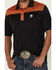 Image #3 - RANK 45® Men's Barrier Color Block Short Sleeve Button-Down Polo Shirt, Black, hi-res