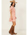 Image #2 - Shyanne Women's Floral Print Short Sleeve Mini Dress, Light Pink, hi-res