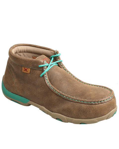 Image #1 - Twisted X Women's Chukka Driving Shoes - Alloy Toe, Brown, hi-res