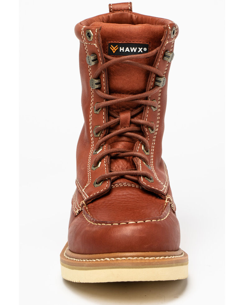 Hawx Men's Lacer Wedge Work Boots - Soft Toe, Brown, hi-res