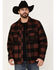 Image #1 - Brothers and Sons Men's Plaid Print Wool Western Jacket, Red, hi-res