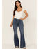 Image #1 - Idyllwind Women's Front Seam High Rise Flare Jeans, Light Wash, hi-res