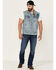 Image #2 - Wrangler X Fender Men's Cowboy Rockstar Patch Denim Vest, Indigo, hi-res
