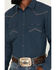 Image #3 - Cody James Men's Endurance Solid Stitched Yoke Long Sleeve Snap Western Shirt  , Dark Blue, hi-res