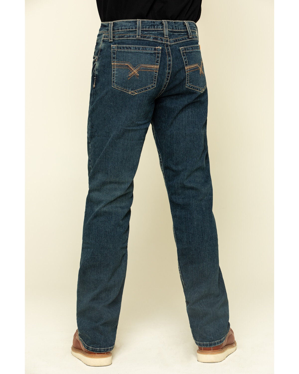 Wrangler 20X Men's FR Advanced Comfort Dark Vintage Boot Work Jeans, Dark Blue, hi-res