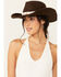 Image #1 - Nikki Beach Women's Telluride Felt Western Fashion Hat, Brown, hi-res