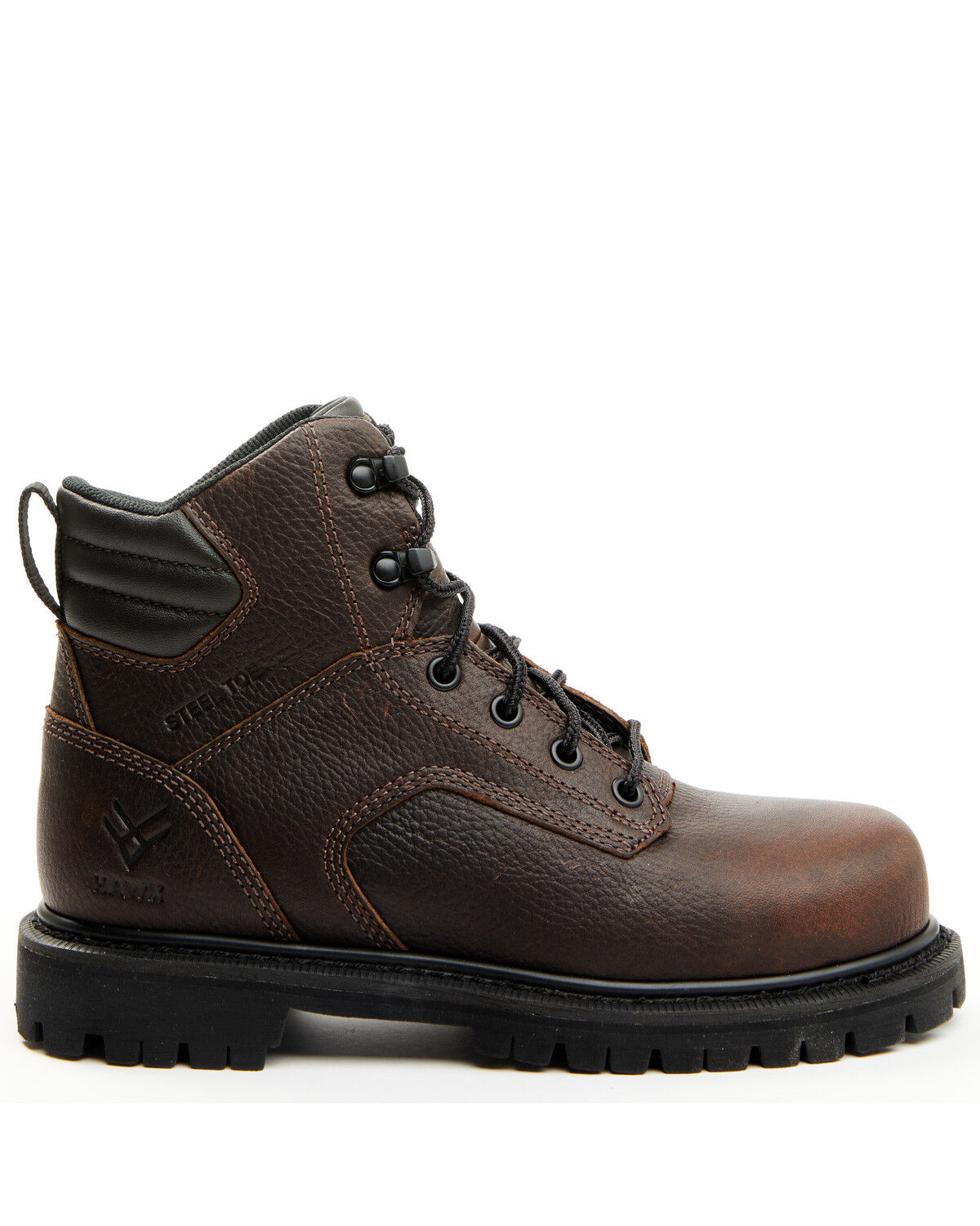 Image #2 - Hawx Women's 6" Lace-Up Work Boots - Steel Toe, Brown, hi-res