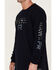 Image #3 - Hawx Men's FR Flag Logo Graphic Long Sleeve Work T-Shirt, Navy, hi-res
