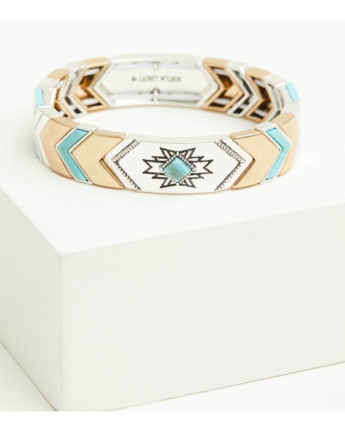 Lainey Wilson Women's Stone Arrow Stretch Bracelet, Gold, hi-res