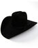 Serratelli Men's 5X Cattleman Two Ply Ribbon Band Felt Western Hat , Black, hi-res