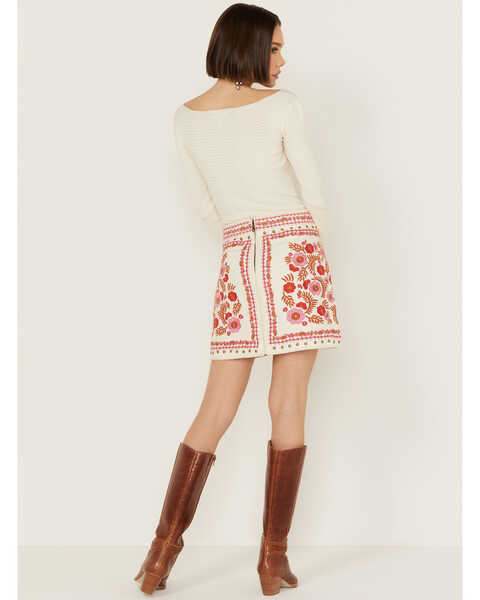 Image #3 - Spell Women's Remi Floral Embroidered Mini Skirt , , hi-res
