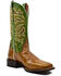 Image #1 - Dan Post Women's Exotic Eel Skin Western Boot - Broad Square Toe, Green, hi-res